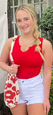 American Red Crop Top-Sale - Wildfire and Lace
